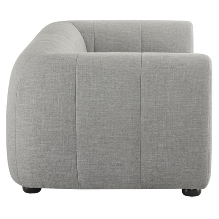 Liana Upholstered Fabric Loveseat in Pewter