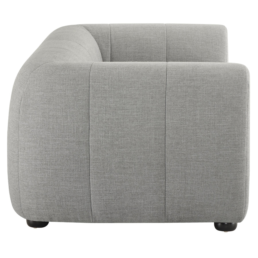 Anvil Upholstered Fabric Loveseat in Pewter