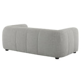 Anvil Upholstered Fabric Loveseat in Pewter