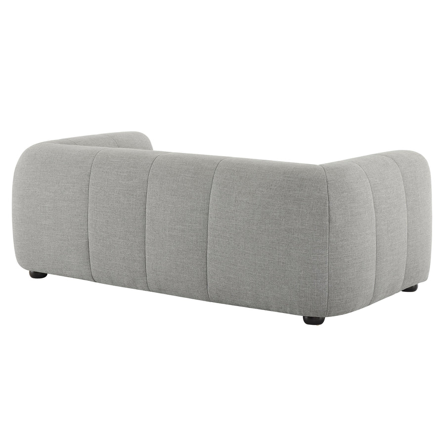 Anvil Upholstered Fabric Loveseat in Pewter