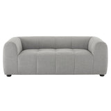 Anvil Upholstered Fabric Loveseat in Pewter