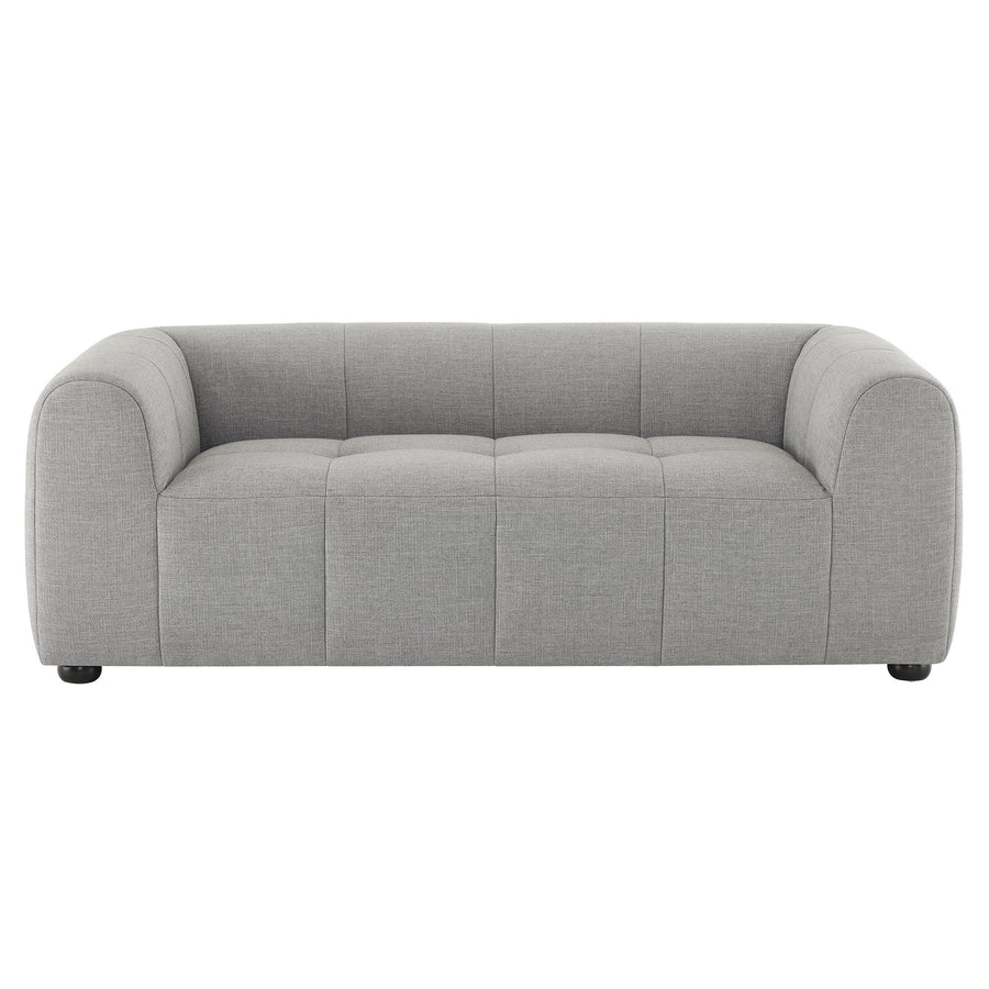 Anvil Upholstered Fabric Loveseat in Pewter