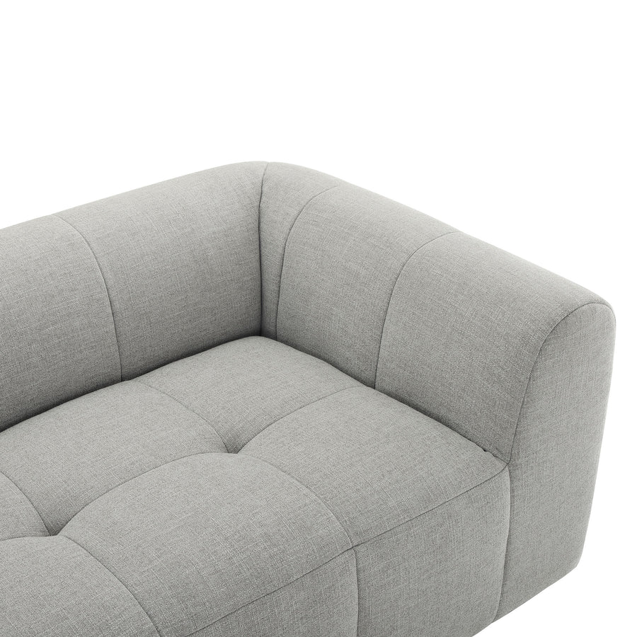 Anvil Upholstered Fabric Loveseat in Pewter