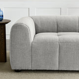 Anvil Upholstered Fabric Loveseat in Pewter