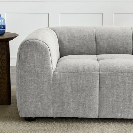 Liana Upholstered Fabric Loveseat in Pewter