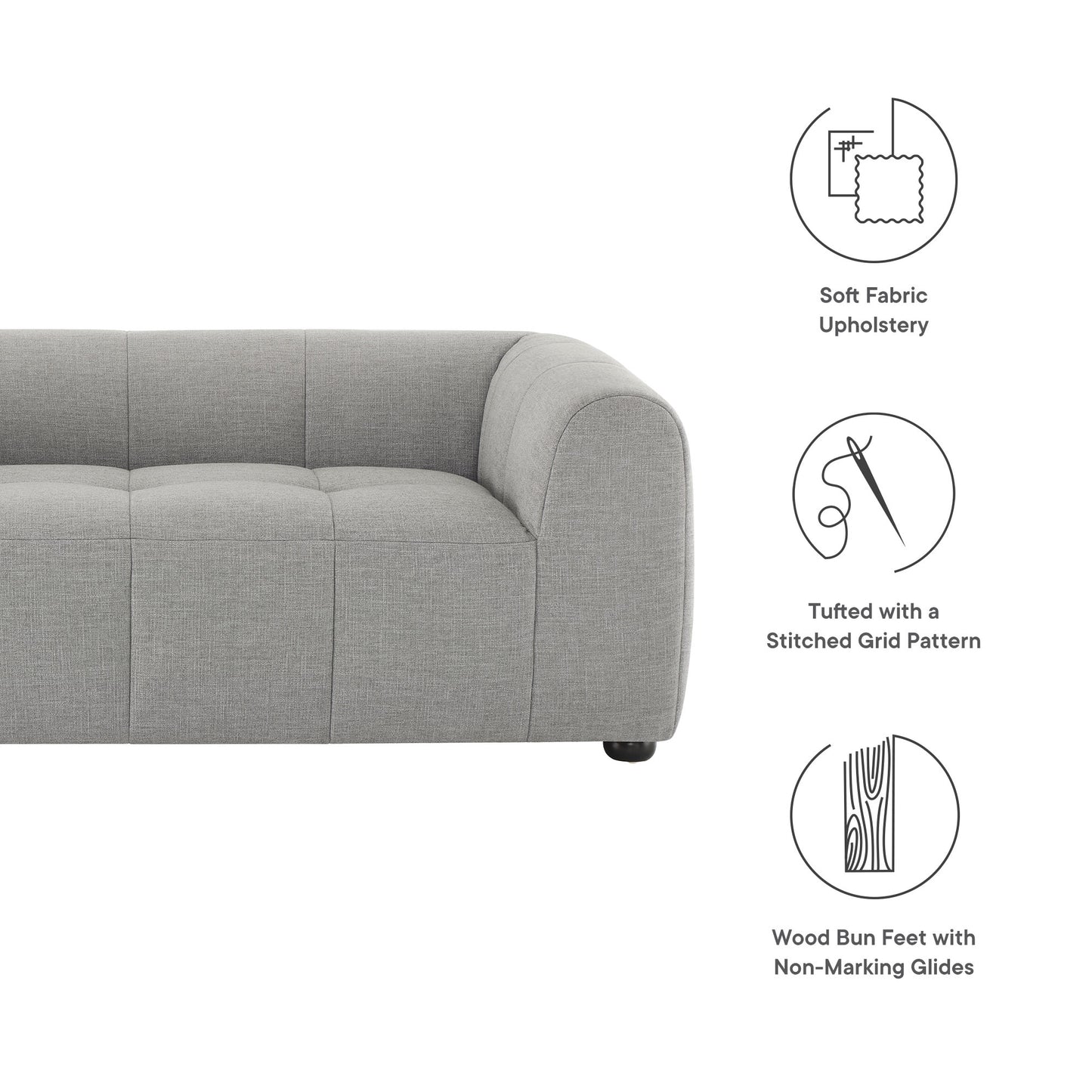 Liana Upholstered Fabric Loveseat by Furniture for America