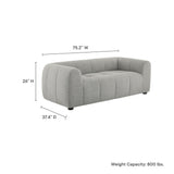 Anvil Upholstered Fabric Loveseat in Pewter