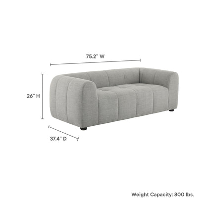 Liana Upholstered Fabric Loveseat by Furniture for America