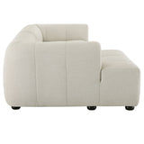Anvil Left-Facing Upholstered Fabric Modular Sofa with Chaise in Linen