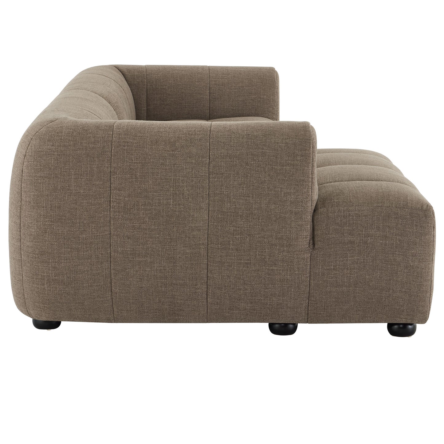 Liana Left-Facing Upholstered Fabric Modular Sofa with Chaise by Furniture for America