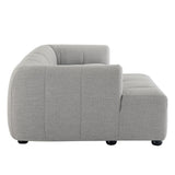 Anvil Left-Facing Upholstered Fabric Modular Sofa with Chaise in Pewter