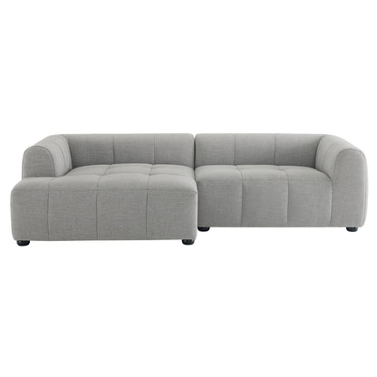 Liana Left-Facing Upholstered Fabric Modular Sofa with Chaise by Furniture for America