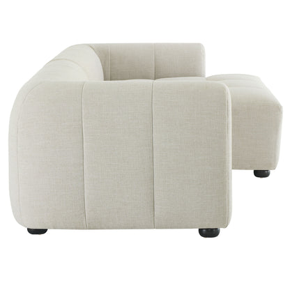 Liana Right-Facing Upholstered Fabric Modular Sofa with Chaise by Furniture for America