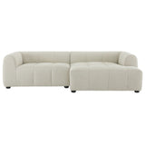Anvil Right-Facing Upholstered Fabric Modular Sofa with Chaise in Linen