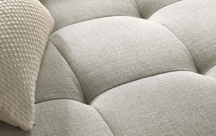 Anvil Right-Facing Upholstered Fabric Modular Sofa with Chaise in Linen