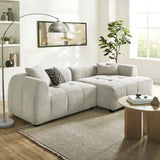 Anvil Right-Facing Upholstered Fabric Modular Sofa with Chaise in Linen