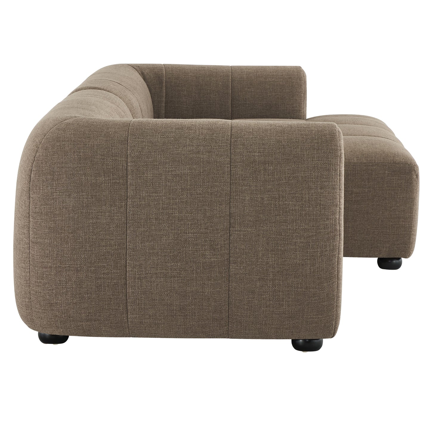 Liana Right-Facing Upholstered Fabric Modular Sofa with Chaise by Furniture for America