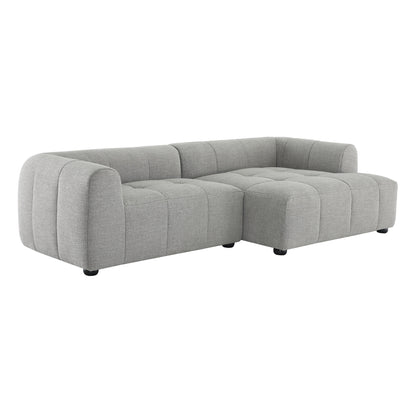 Liana Right-Facing Upholstered Fabric Modular Sofa with Chaise by Furniture for America