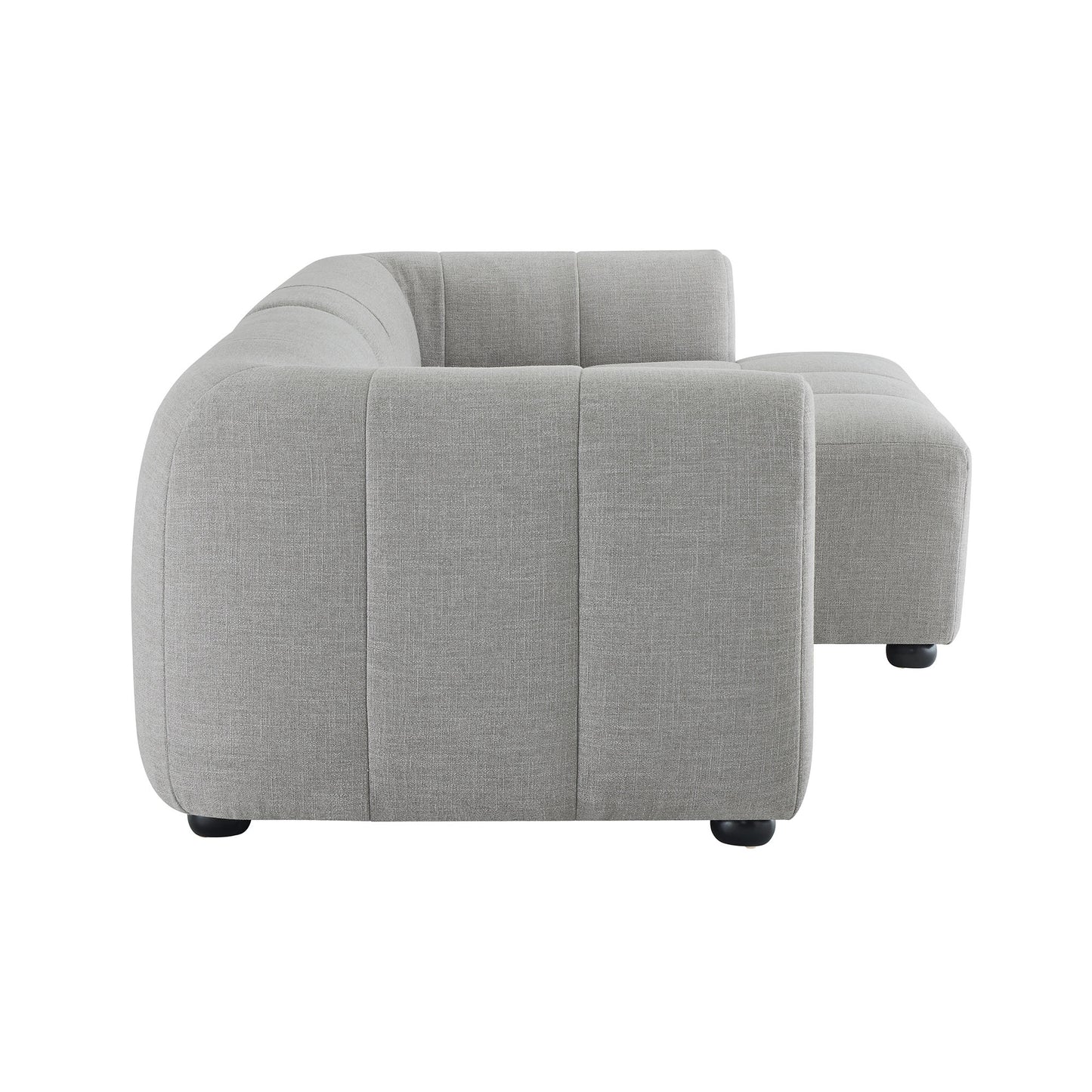 Liana Right-Facing Upholstered Fabric Modular Sofa with Chaise by Furniture for America