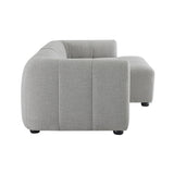 Anvil Right-Facing Upholstered Fabric Modular Sofa with Chaise in Pewter