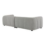 Anvil Right-Facing Upholstered Fabric Modular Sofa with Chaise in Pewter