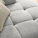 Anvil Right-Facing Upholstered Fabric Modular Sofa with Chaise in Pewter