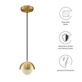 Arlo Globe Pendant Light in Brass