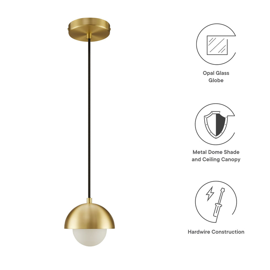 Arlo Globe Pendant Light in Brass
