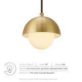 Arlo Globe Pendant Light in Brass