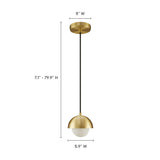 Arlo Globe Pendant Light in Brass