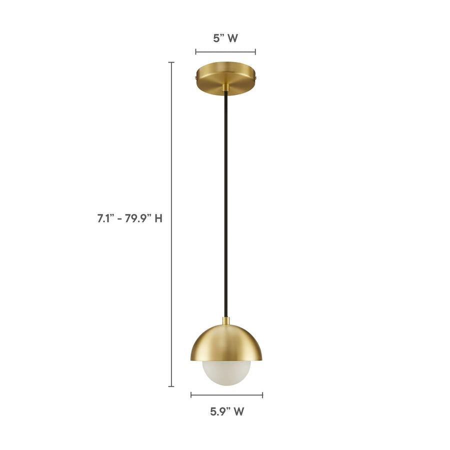 Arlo Globe Pendant Light in Brass