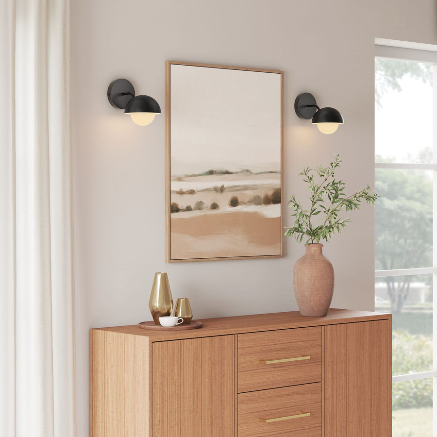 Arlo Globe Wall Sconce in Black