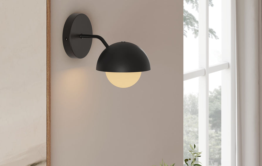 Arlo Globe Wall Sconce in Black