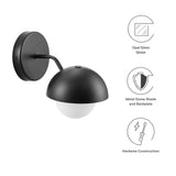 Arlo Globe Wall Sconce in Black