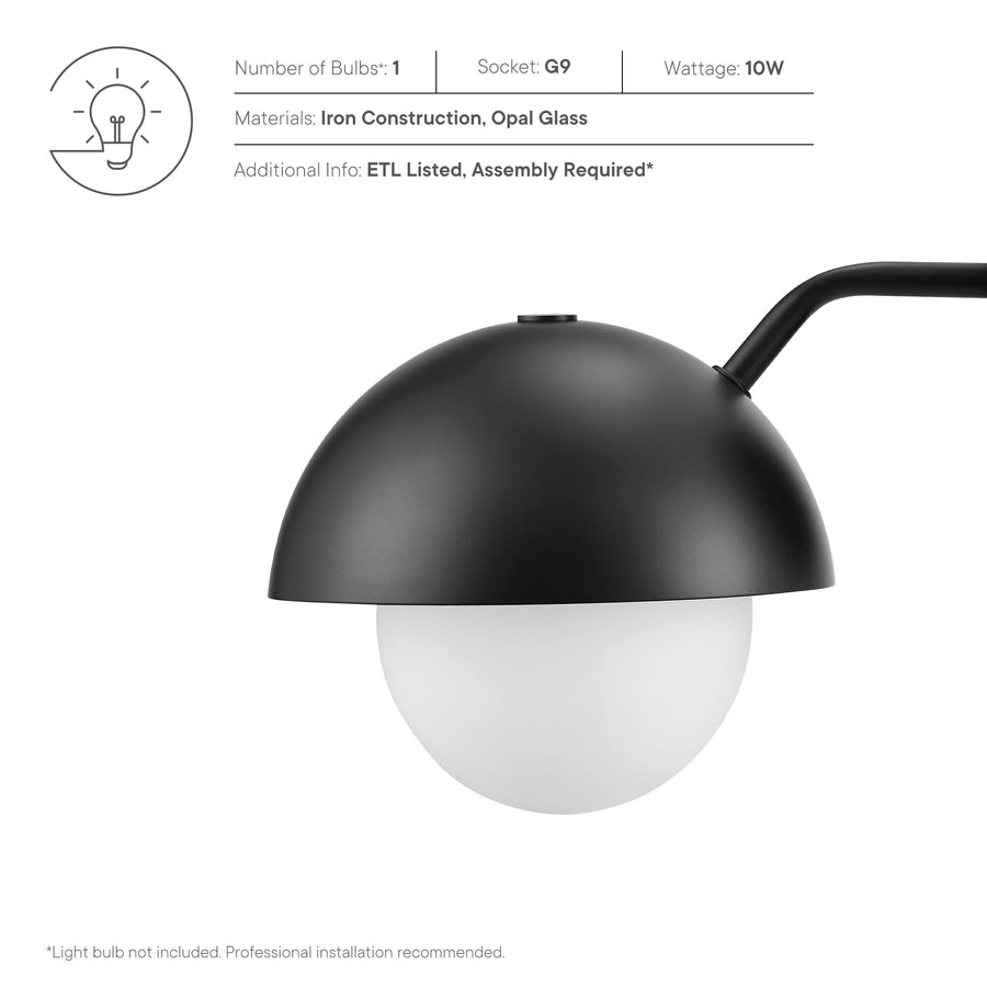 Arlo Globe Wall Sconce in Black