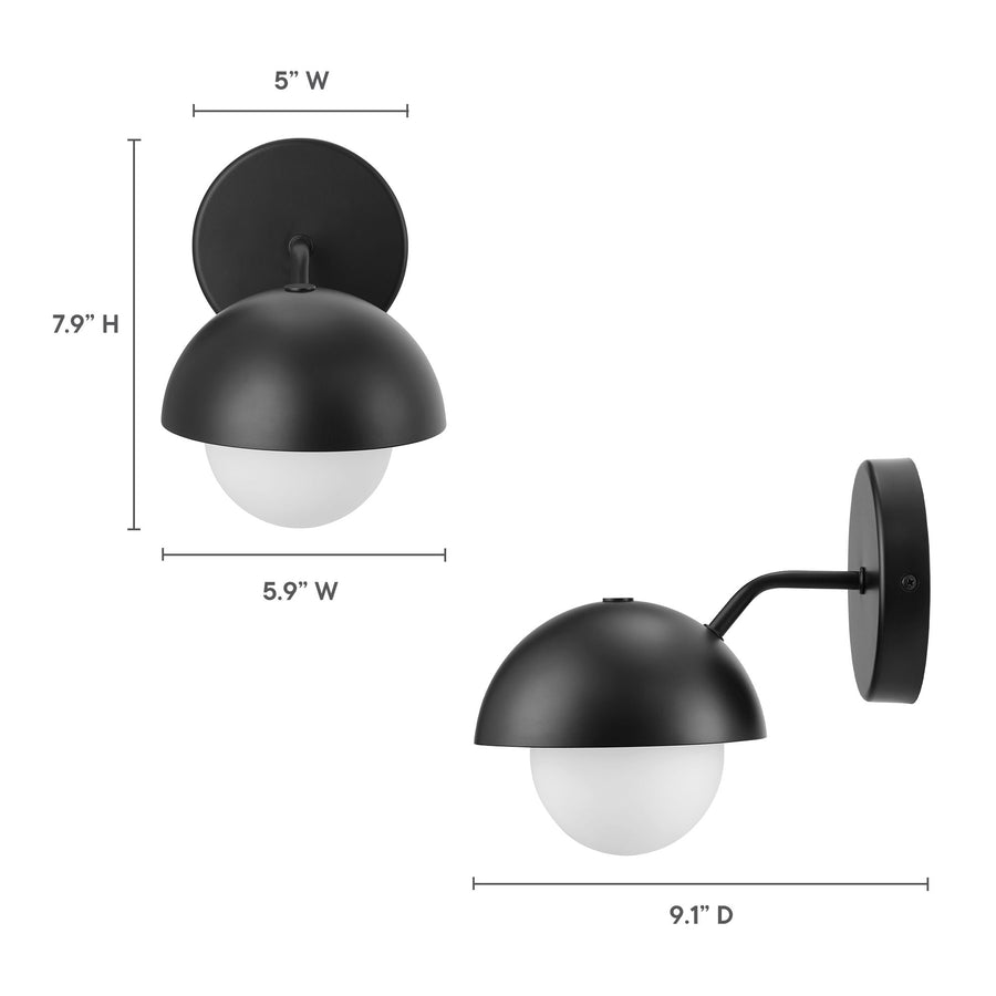 Arlo Globe Wall Sconce in Black