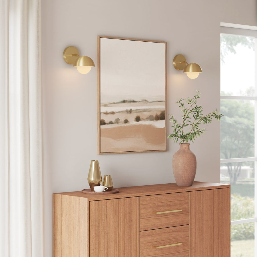 Arlo Globe Wall Sconce in Brass