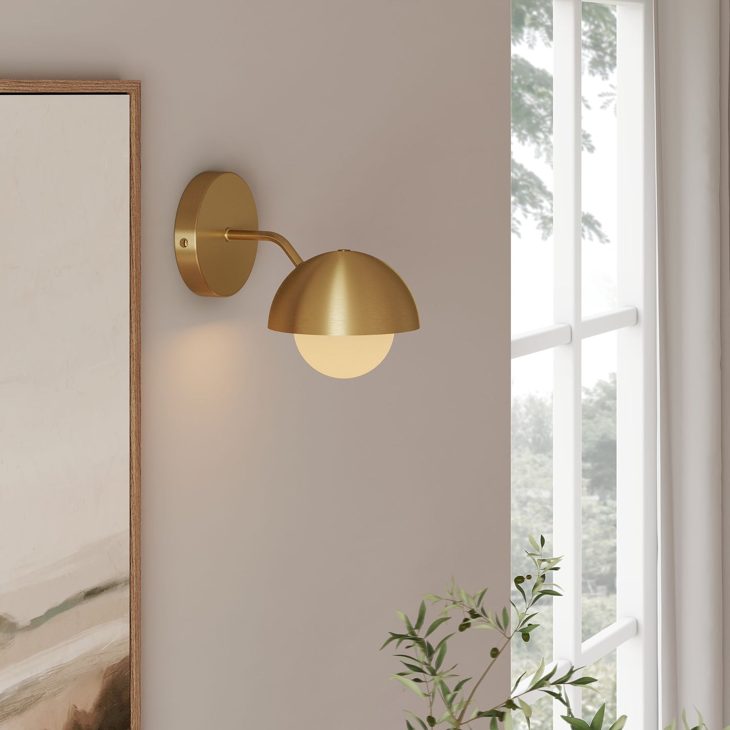 Arlo Globe Wall Sconce in Brass