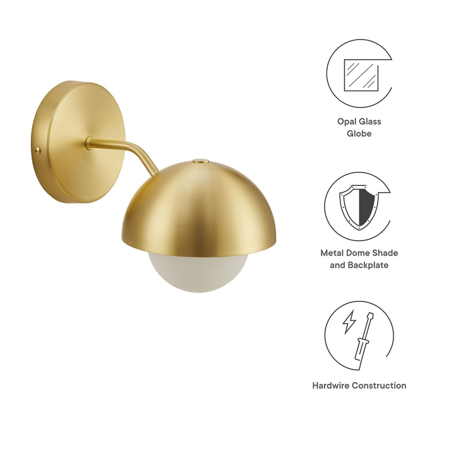Arlo Globe Wall Sconce in Brass