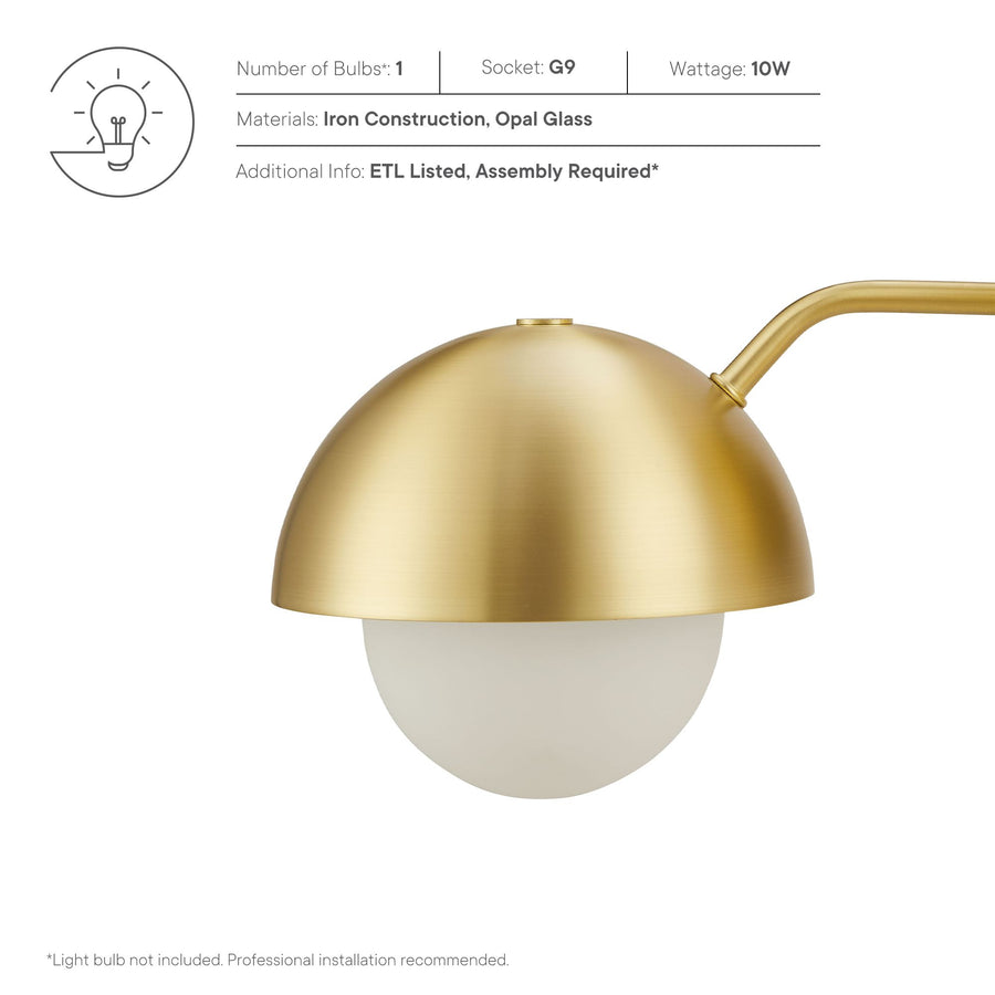 Arlo Globe Wall Sconce in Brass