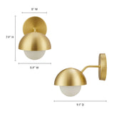 Arlo Globe Wall Sconce in Brass