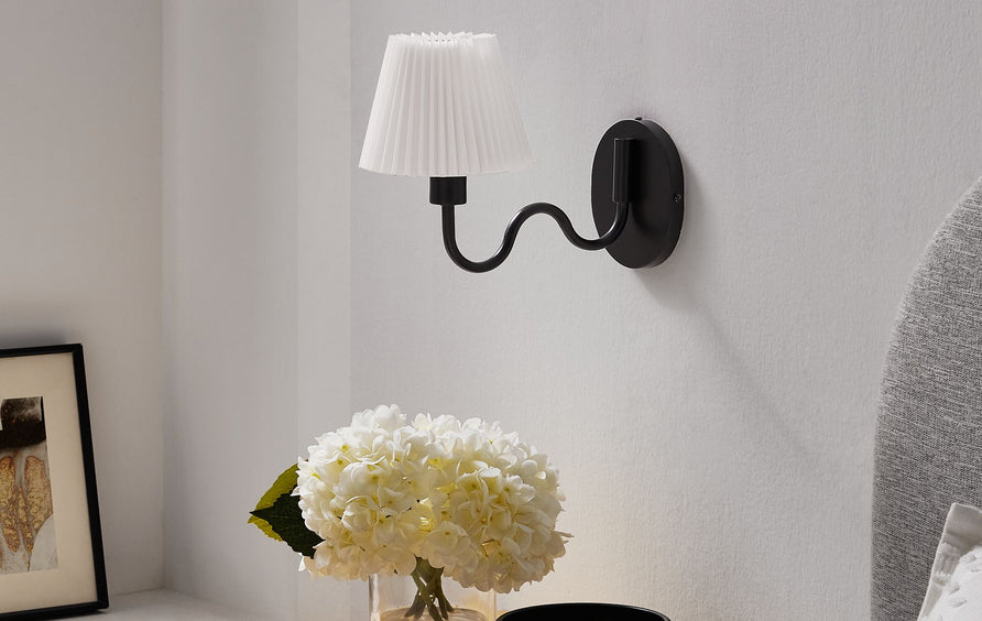 Orchard Squiggle Arm Wall Sconce in Black
