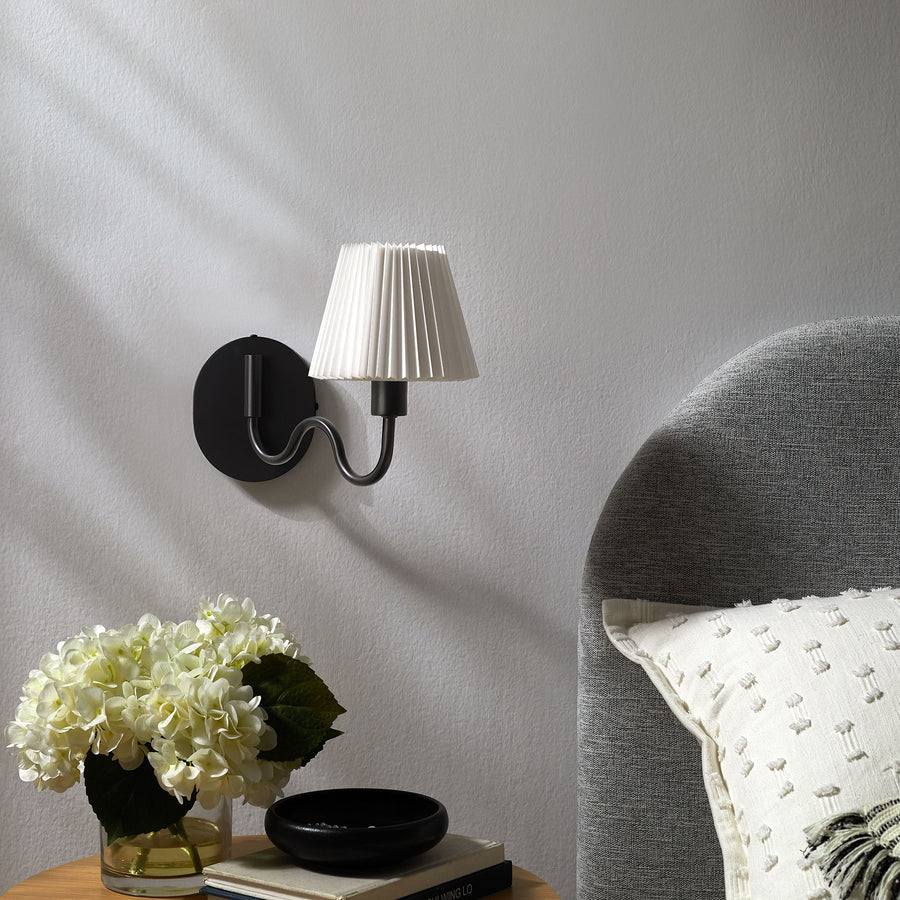 Orchard Squiggle Arm Wall Sconce in Black