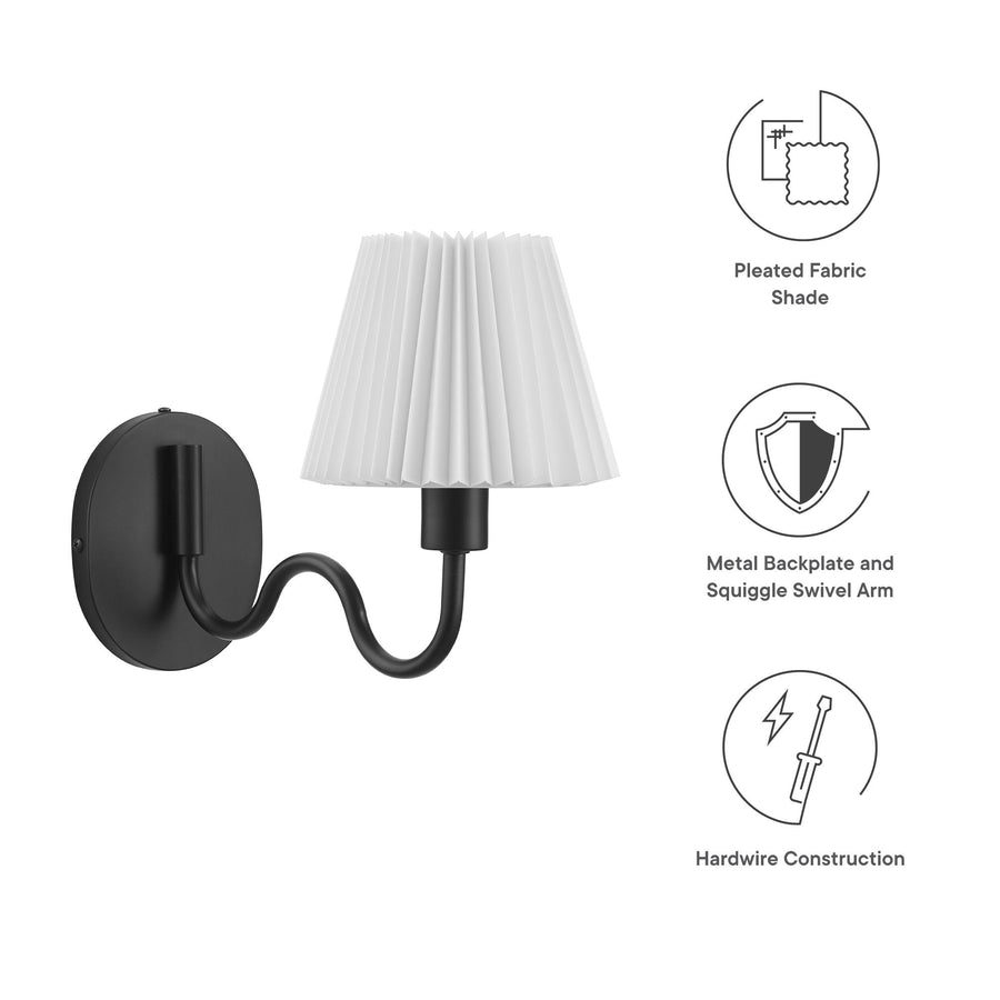Orchard Squiggle Arm Wall Sconce in Black