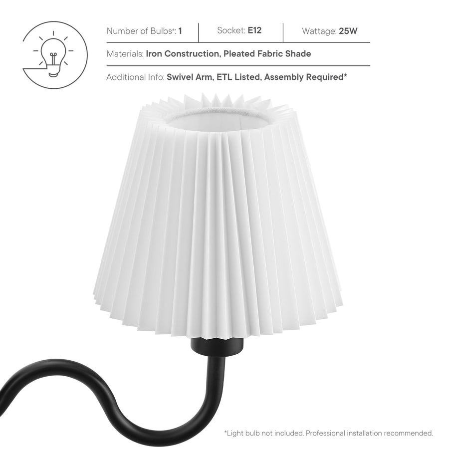 Orchard Squiggle Arm Wall Sconce in Black