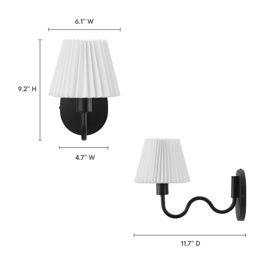 Orchard Squiggle Arm Wall Sconce in Black