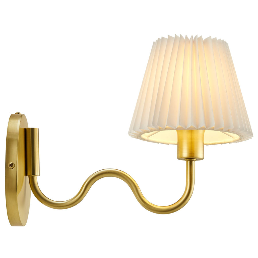 Orchard Squiggle Arm Wall Sconce in Brass