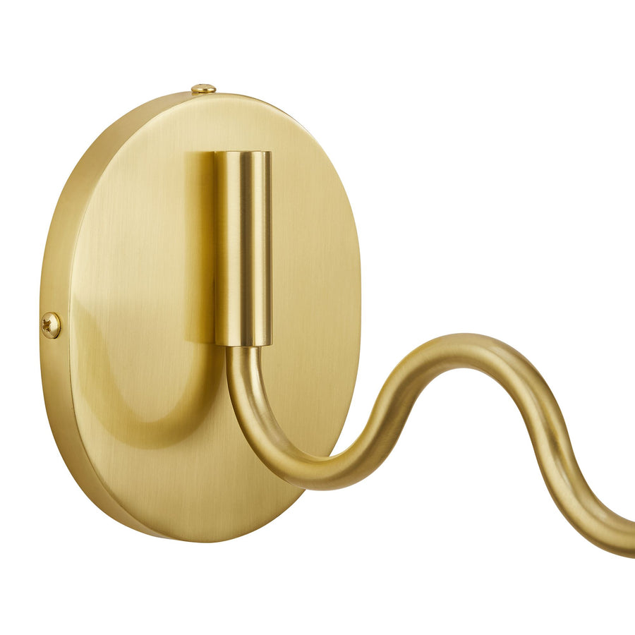 Orchard Squiggle Arm Wall Sconce in Brass