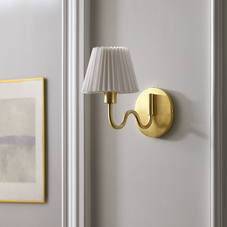 Orchard Squiggle Arm Wall Sconce in Brass