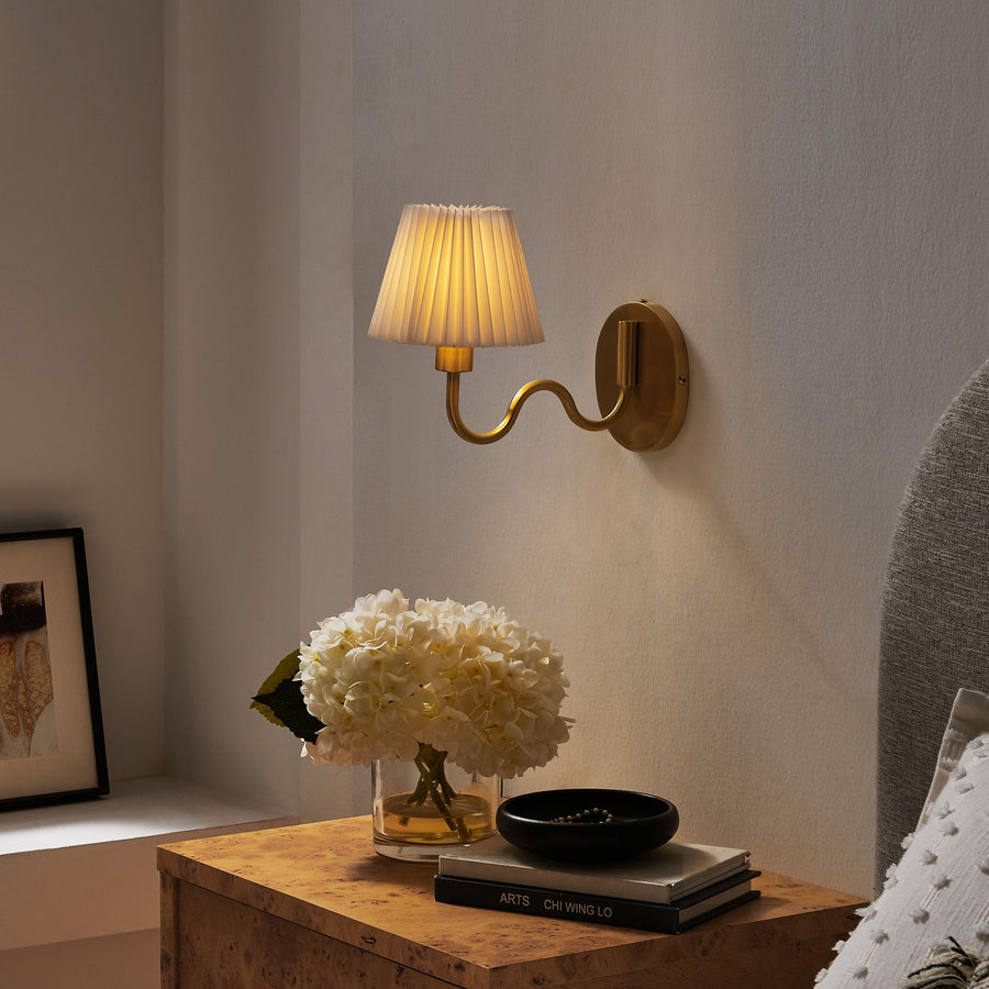 Orchard Squiggle Arm Wall Sconce in Brass